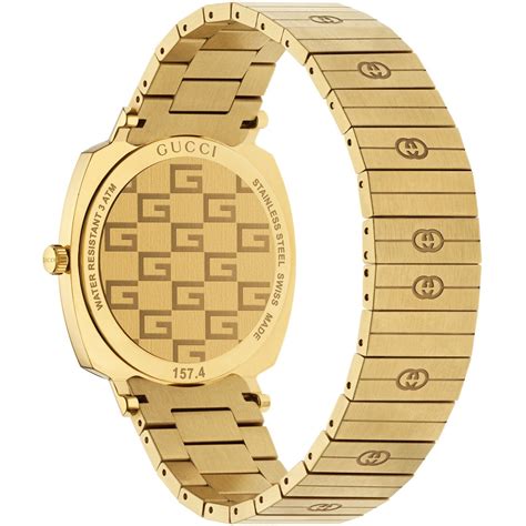 gucci grip gold pvd bracelet watch ราคา|Gucci Grip watch, 38mm YA157409 .